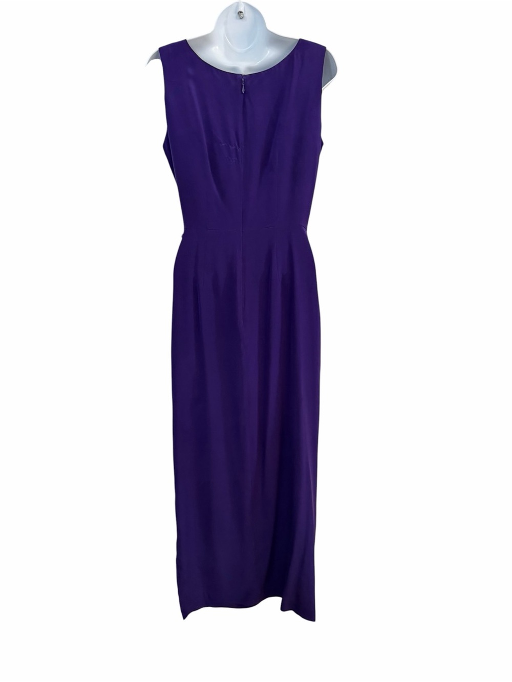 Spenser Jeremy Purple Silk Sheath Sleeveless Column Tank Dress Size 4 Maxi Soft - Picture 3 of 15